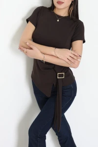 Toka Detay Modal Bluz Kahve - 71175.2023.