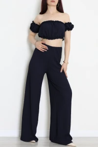 Bubble Crop İkili Takım Lacivert - 32240.1857.
