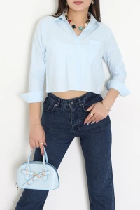 Cepli Crop Poplin Gömlek Bebemavi - 43951.2131.