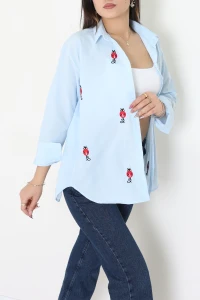 Nakış Detaylı Terıkoton Gömlek Bebemavi - 43959.2111.