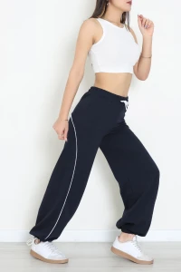 Paça Stoperli 2 İplik Eşofman Altı Lacivert - 50058.1857.