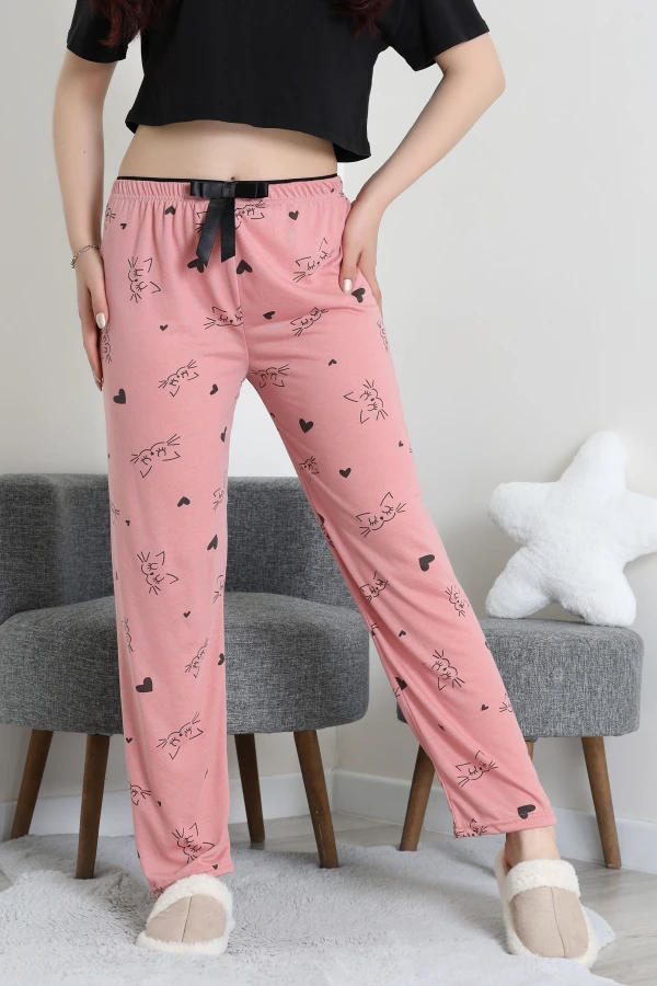 Viskon Pijama Altı Pembe - 52284.2145.