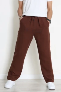 Rahat Kesim Beli Lastikli Müslin Erkek Alt Kahve - 71360.1937.