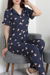 Bürümcük Fırfırlı Pijama Takımı Laciayı - 127.1287.