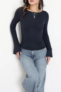 Mikro Kumaş İspanyol Kol Büzgülü Body Laci - 22157.200.