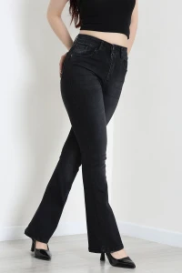 Likralı İspanyol Kot Pantolon Füme - 32452.2001.