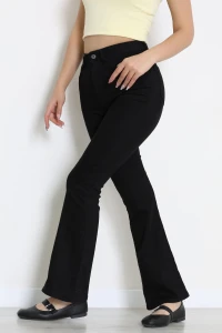 İspanyol Paça Kot Pantolon Siyah - 32477.1566.