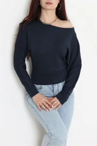 Modal Kumaş Kayık Yaka Bluz Laci - 4118.1247.