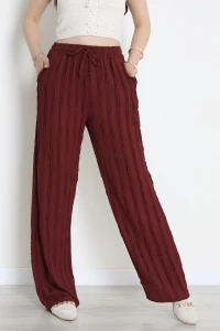 Fırfır Detay Pantolon Bordo - 4197.1247.
