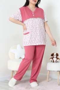 Süprem Büyük Beden Pijama Takımı Gülkurusu - 52286.1902.