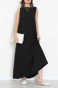 Kolsuz Salaş Modal Elbise Siyah - 80913.1837.