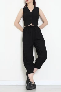 Çilek Yelekli Takım Siyah - 031.2153.