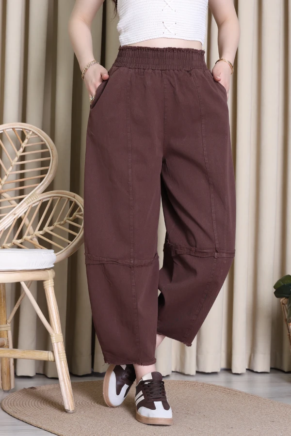 Gabardin Şalvar Pantolon Kahve - 2314015.483.