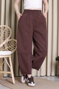 Gabardin Şalvar Pantolon Kahve - 2314015.483.