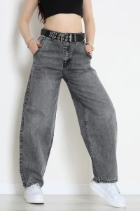 Kemerli Baggy Kot Pantolon Gray - 3119971.1968.