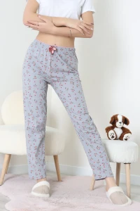 Viskon Pijama Altı Griçiçekli - 52284.2145.