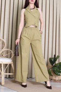 Gabardin Yelekli Takım Haki - 71341.1437.