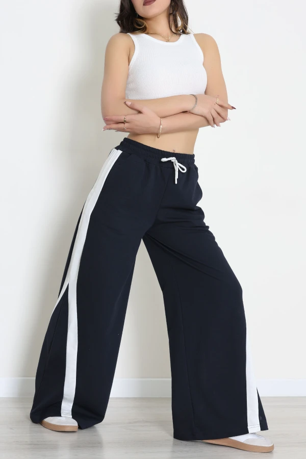 İki İplik Biyeli Eşofman Altı Lacivert - 43968.1857.