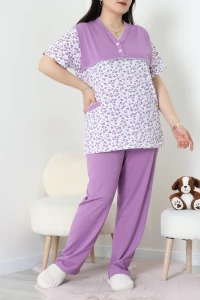 Süprem Büyük Beden Pijama Takımı Mor - 52286.1902.