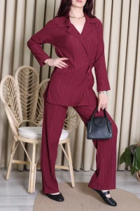 Bağlamalı Kaş Takım Bordo - 4159.1247.