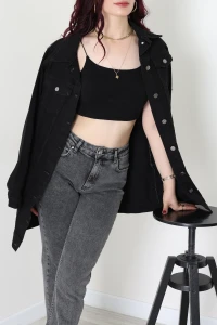 Cepli Kot Ceket Siyah - 32521.2141.