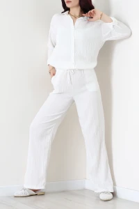 Gömlekli Kaş Takım Beyaz - 4161.1247.