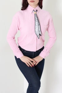 Fularlı Gömlek Pembe - 4162.1247.