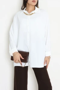 Aksesuarlı Gömlek Beyaz - 4239.360.