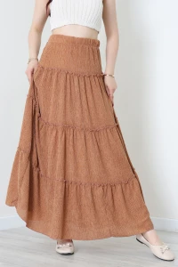 Bürümcük Fırfırlı Uzun Etek Turuncu - 43947.599.