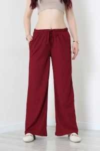 Cepli Bürümcük Lastikli Pantolon Bordo - 55118.599.