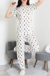 Modal Alt Üst Aynı Pijama Takımı Bejtavşan - 782.1287.