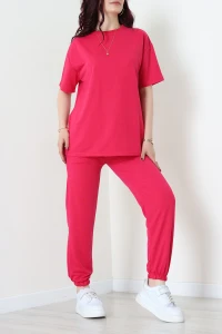 Oversize İki İplik Wortex Takım Fuşya - 80318.1878.
