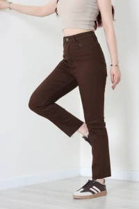 Kesik Paça Kot Pantolon Kahve - 11112.1566.