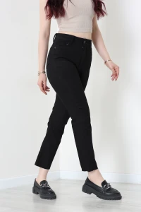 Kesik Paça Kot Pantolon Siyah - 11112.1566.