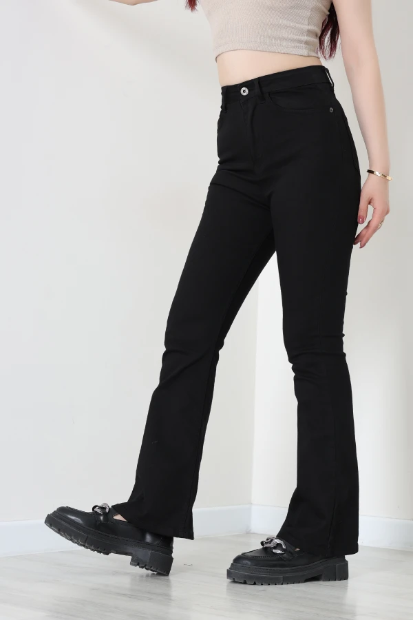 İspanyol Paça Kot Pantolon Siyah - 11117.1566.