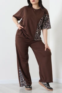 2 İplik Büyük Beden Eşofman Takımı Kahve - 52268.1005.