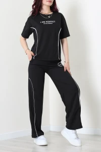 Biyeli Eşofman Takımı Siyah - 52275.1005.