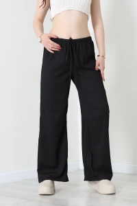 Lastikli Bürümcük Pantolon Siyah - 55119.599.
