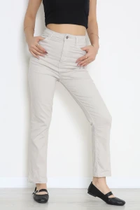 Kesik Paça Kot Pantolon Taş - 11112.1566.