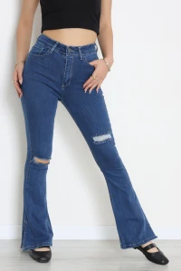 Lazer Kesim İspanyol Kot Pantolon Mavi - 11119.1566.