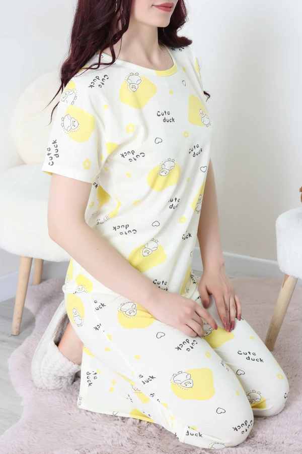 Bisiklet Yaka Salaş Alt Üst Aynı Takım Sarı - 194.1287.