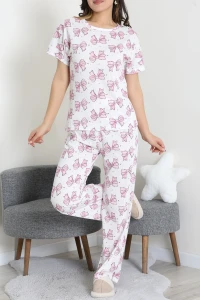 Bisiklet Yaka Salaş Alt Üst Aynı Takım Beyazpembe - 194.1287.