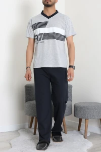 Süprem Erkek Pijama Takımı Gribeyaz - 42479.1838.
