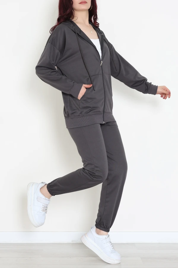 Paça Lastikli Eşofman Takımı Antrasit - 50953.1878.