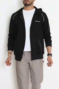 2 İplik Kompak Kapşonlu Erkek Sweat Siyah - 70923.1937.