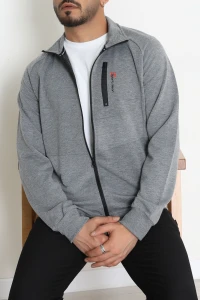 2 İplik Kompak Erkek Fermuarlı Sweat Antrasit - 70924.1937.