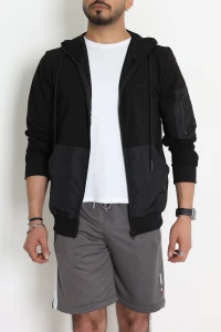 2 İplik Kompak Kapşonlu Erkek Sweat Siyah - 70926.1937.