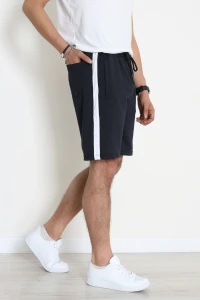 Worteks Şeritli Fleto Cep Erkek Şort Koyulaci - 70929.1937.