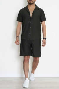 Ottoman Şort Gömlek Erkek Takım Koyuhaki - 70942.1937.