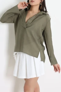 Dokuma Gömlek Haki - 8094.1437.